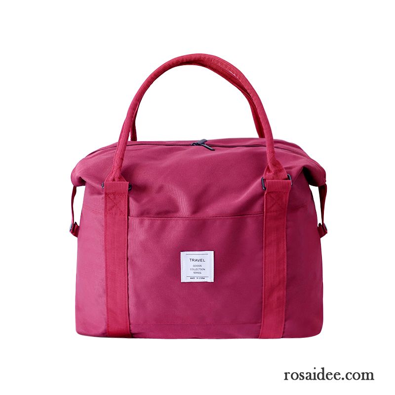 Reisetasche Damen Gepäck Wasserdicht Fitness Hohe Kapazität Rot