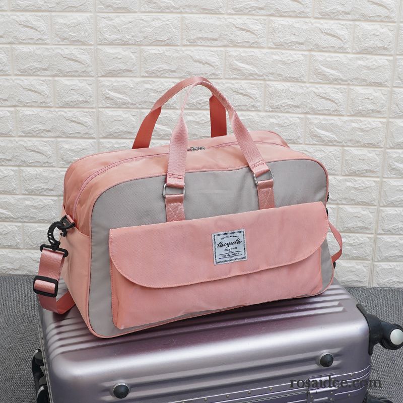 Reisetasche Damen Hit Farbe Rucksäcke Tourismus Hohe Kapazität Gepäck Fitness Rosa Rot