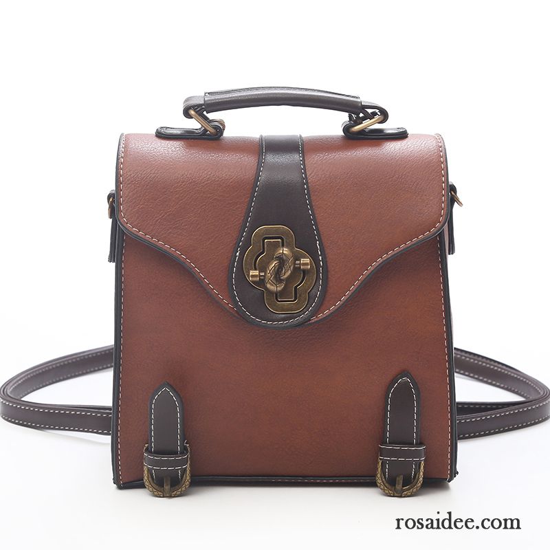 Rucksäcke Damen Das Neue Retro Mini Rucksack Trend Pu-leder Braun