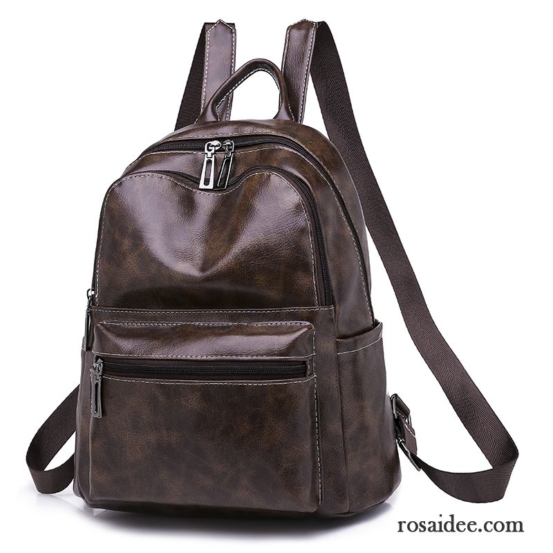 Rucksäcke Damen Taschen Das Neue Freizeit Retro Schulranzen Rucksack Braun