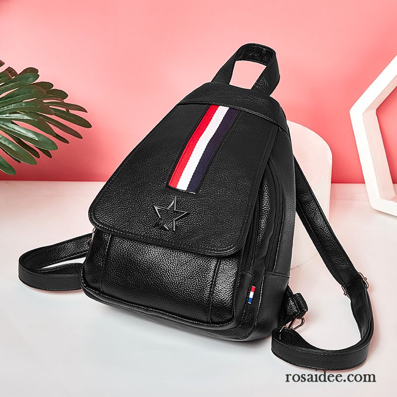 Rucksäcke Damen Weiche Haut Rucksack Allgleiches Taschen Das Neue Mode Blau Weiß Schwarz Rot