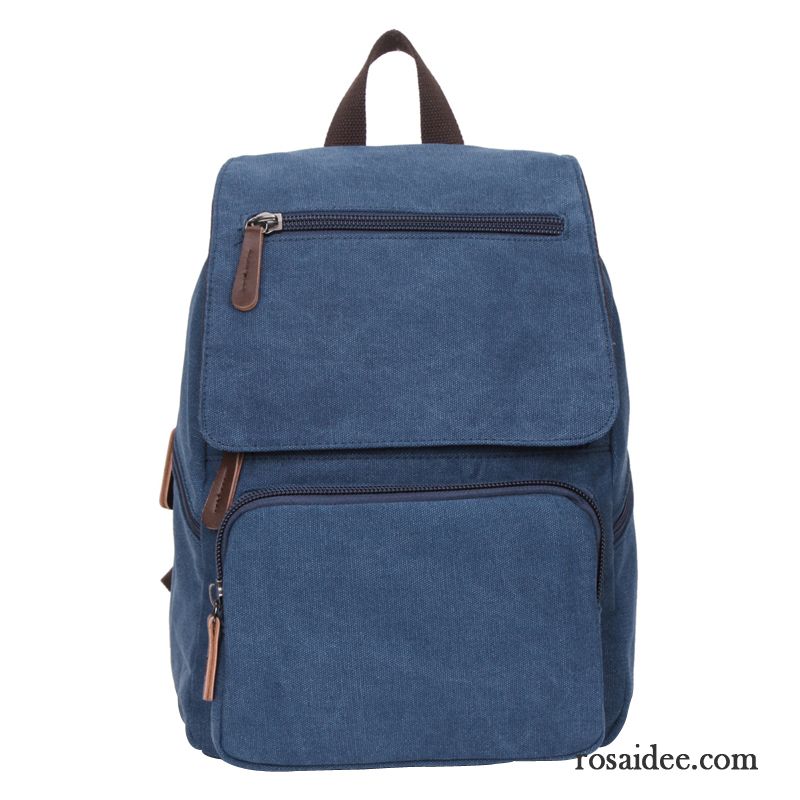 Rucksäcke Herren Reise Schulranzen Segeltuch Mini Rucksack Hochschule Mode Blau