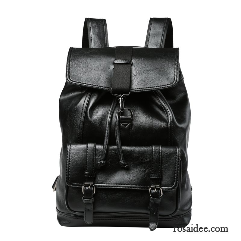 Rucksäcke Herren Schüler Reise Hochschule Mode Rucksack Freizeit Trend Schwarz