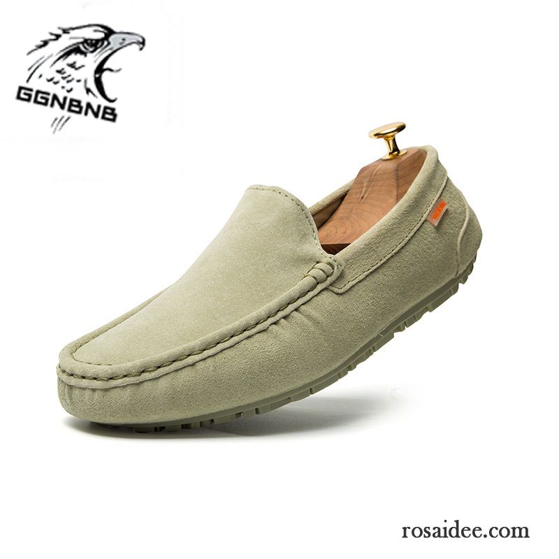 Sandalen Herren Braun Täglich Echtleder Casual Schuhe Herbst England Mode Herren Faul Slip-on