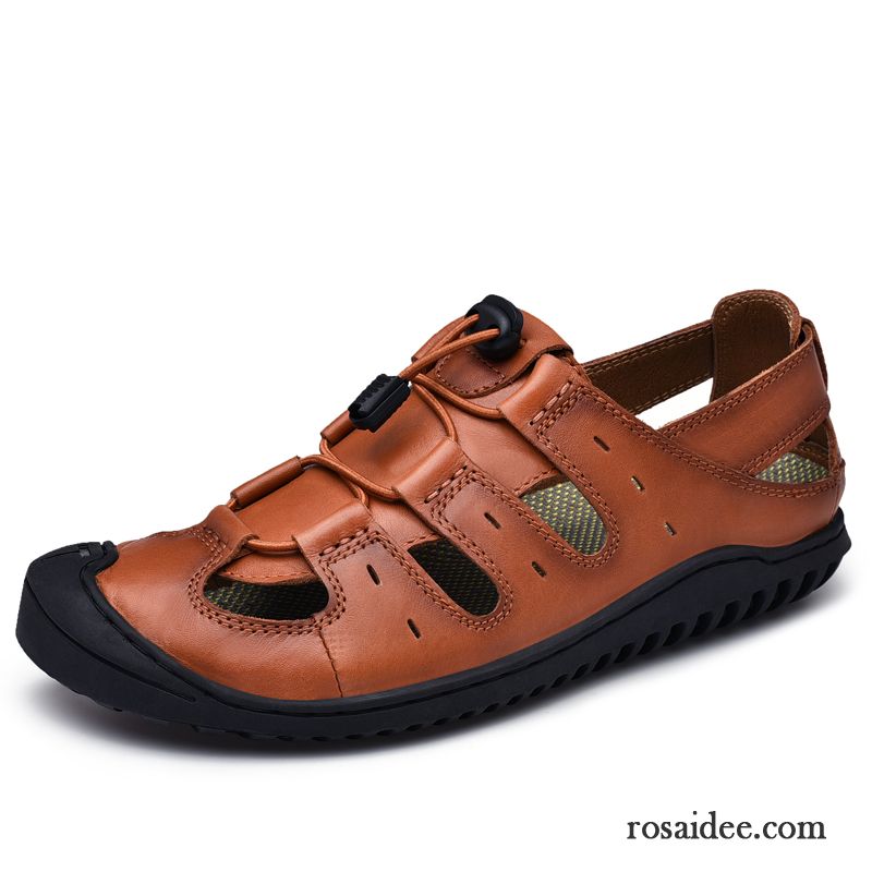 Sandalen Herren Draussen Sommer Trend Rutschsicher Atmungsaktiv Schuhe Braun