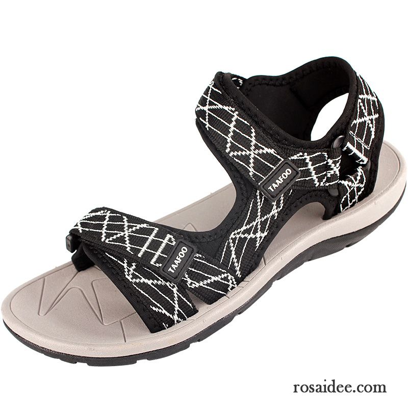 Sandalen Herren Gummi Draussen Schüler Casual Sommer Neue Sandfarben Schwarz