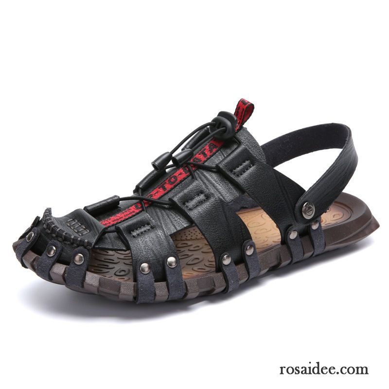 Sandalen Herren Hausschuhe Neue Trend Casual Weiche Sohle Sommer Schwarz