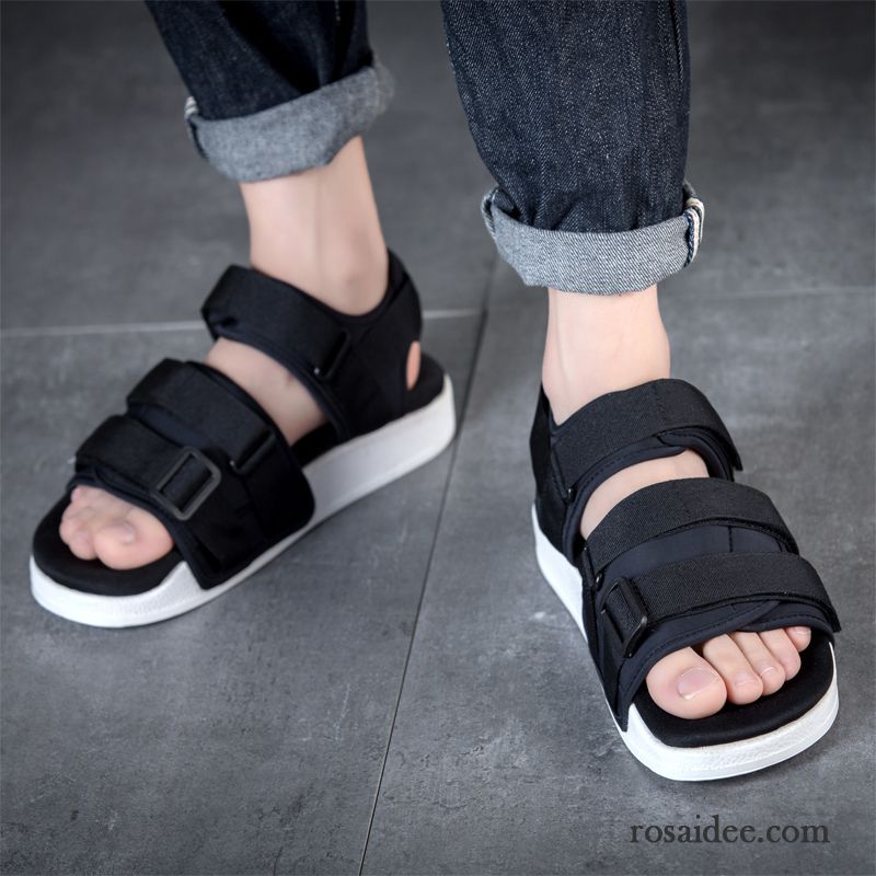 Sandalen Herren Mode Trend Schuhe Beliebt Schüler Lovers Sandfarben Schwarz