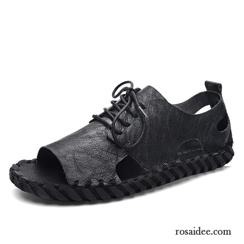 Sandalen Herren Rutschsicher Trend Mode Neue Sommer Persönlichkeit Sandfarben Schwarz