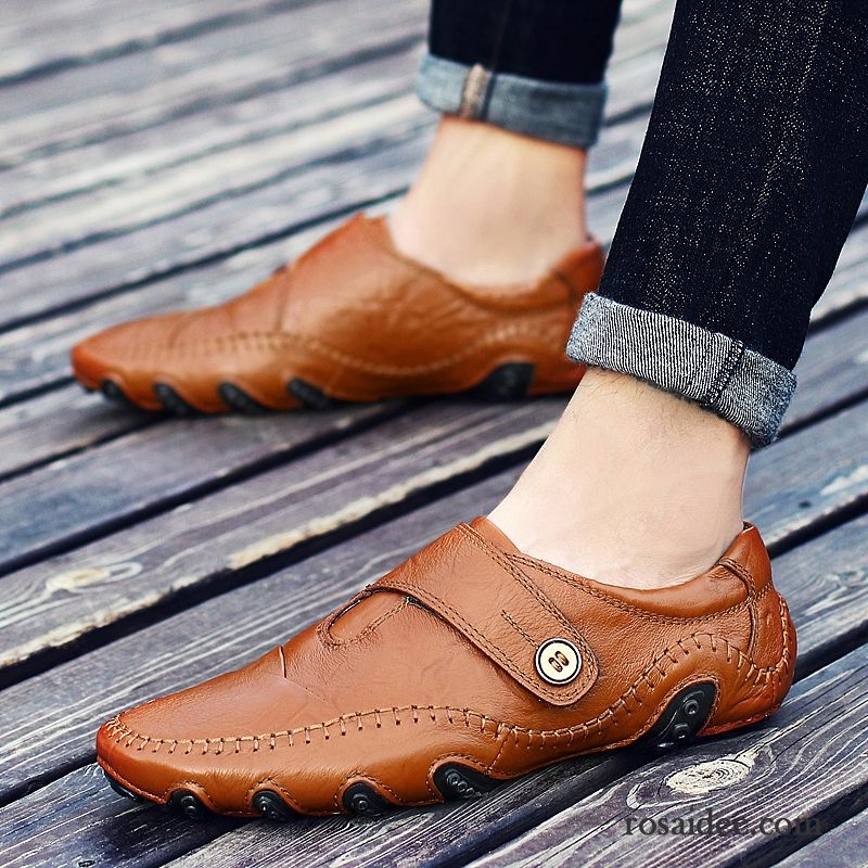 Sandalen Herren Sale Rot Lederschue Casual Schuhe Fahrschuhe Neue Sommer Echtleder Herren Sale