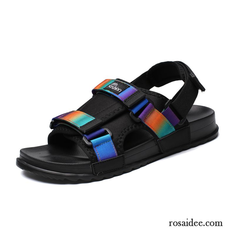 Sandalen Herren Sommer Casual Neue Hausschuhe Allgleiches Persönlichkeit Farbe Sandfarben