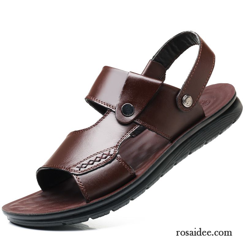 Sandalen Herren Trend Sommer Hausschuhe Neue Weiche Sohle Mode Braun