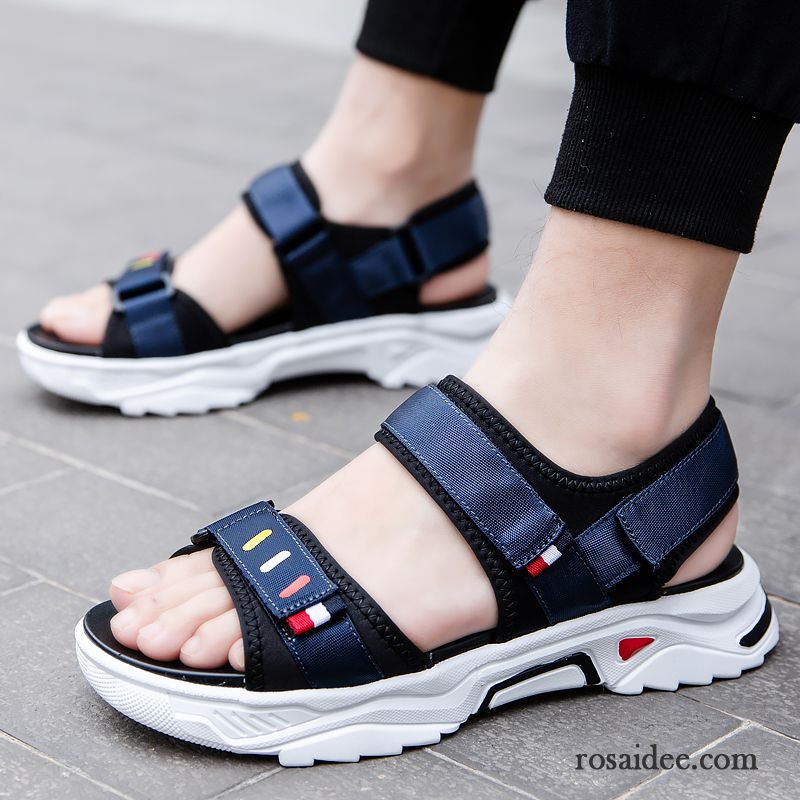 Sandalen Herren Trend Sommer Schuhe Schüler Sportschuhe Neue Sandfarben Blau Schwarz