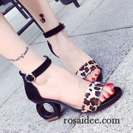 Sandalen Glitzer Schuhe Neue Sandalen Allgleiches Leopard Sexy Hochhackigen Damen Sommer Einfach Billig