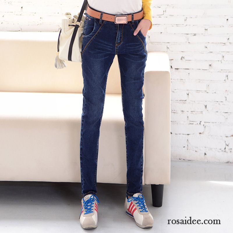 Schmale Jeans Damen Elastisch Neu Schmales Bein Schlank Hose Große Größe Fett Herbst Damen Freizeit Jeans