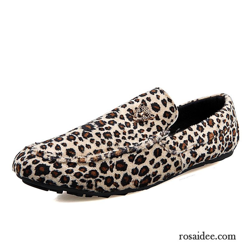 Schnürschuhe Herren Lack Faul Jugend Trend Casual Herren Leopard Schuhe Persönlichkeit Rabatt