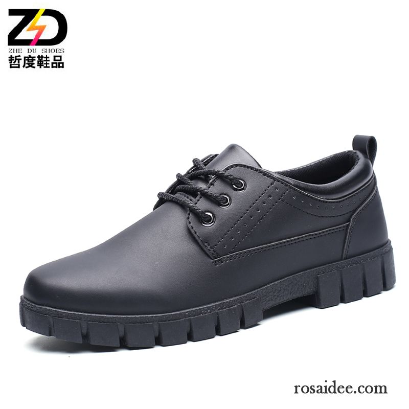 Schuhe Herren Elegant Herren Dicke Sohle Schuhe Schnürung Trend Herbst Jugend England Erhöht Runde Zehe Casual Lederschue Neue Verkaufen