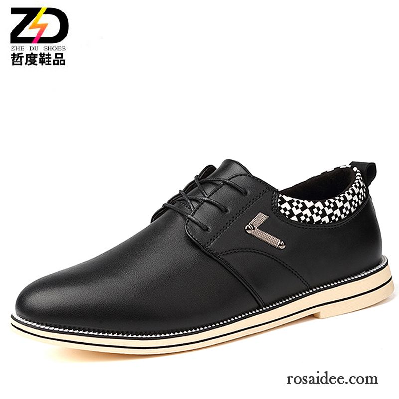 Schuhe Leder Herren Geschäft Casual Trend Atmungsaktiv Teenager Herbst Erhöht England Schuhe Herren Lederschue Günstig