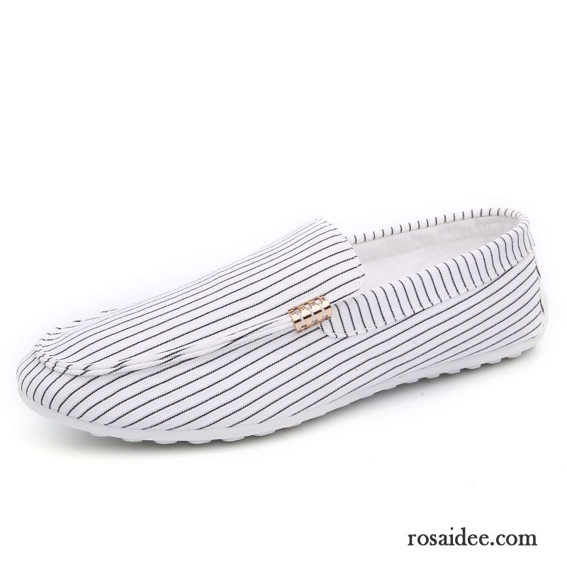 Schuhe Weiß Herren Weiß Herbst Casual Atmungsaktiv Slip-on Sommer Trend Faul Schuhe Herren Segeltuch Kaufen