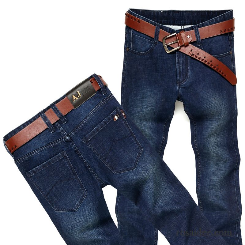 Shorts Herren Jeans Baumwolle Lange Winter Freizeit Herren Rein Jeans Neu Verdickung Trend Große Marke Gerade Herbst