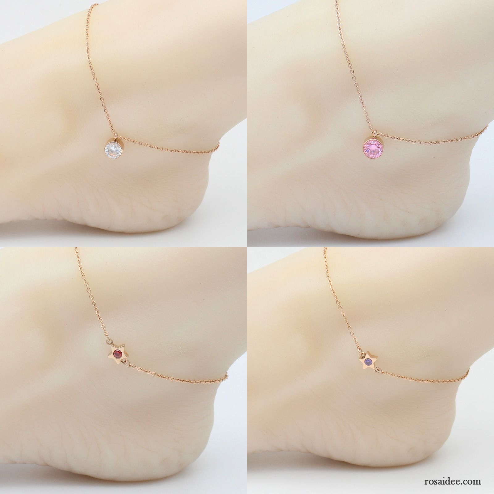 Silberschmuck Damen Persönlichkeit Einfach Trend Student Frisch All Match Rose Gold