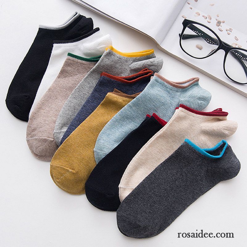 Socken Herren Mode Low Farbe Baumwolle Kurz Vier Jahreszeiten Grau