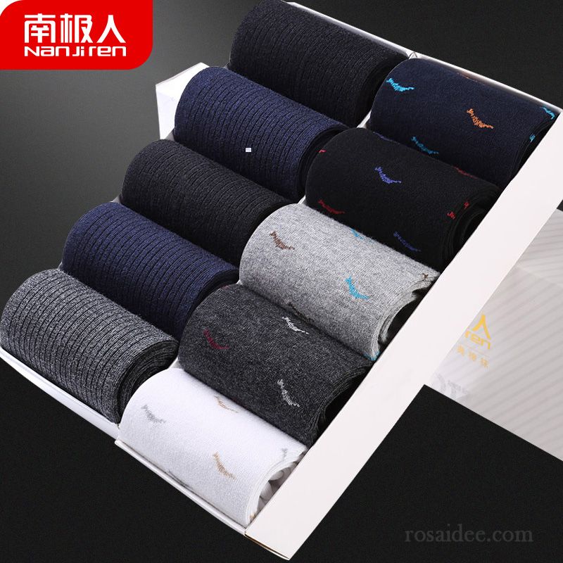 Socken Herren Schweiß Winter Herbst Vier Jahreszeiten Baumwolle Baumwollsocken Blau Schwarz