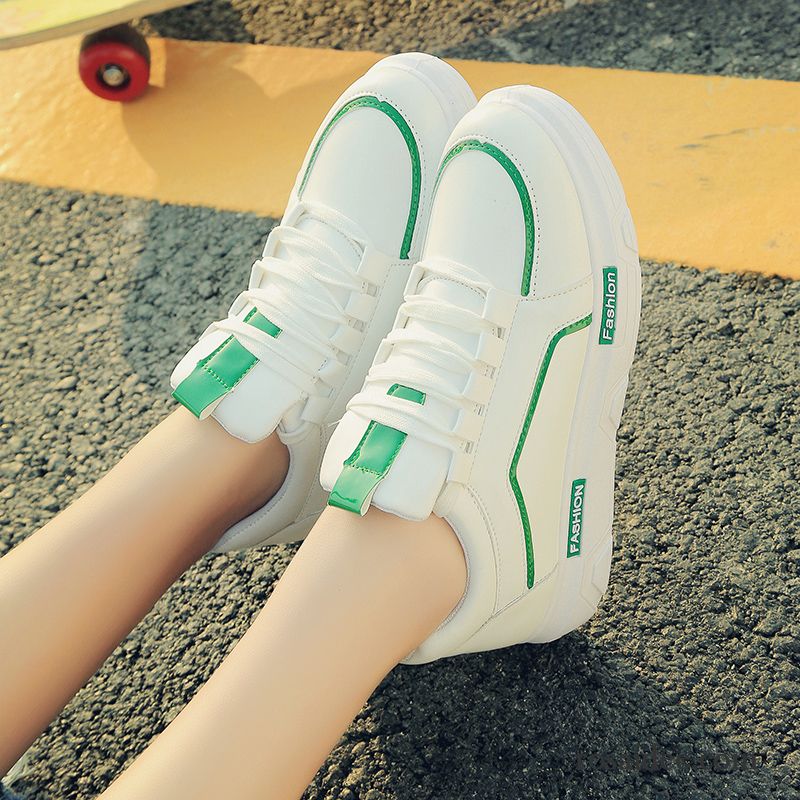 Sommer Turnschuhe Damen Schüler Skaterschuhe Weiß Tuch Schuhe Schnürung Casual Sommer Flache Leder Damen Allgleiches Feder