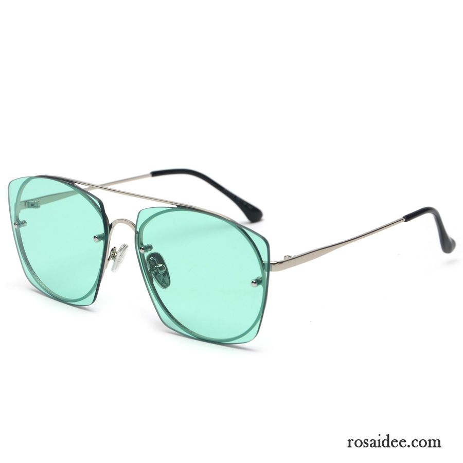Sonnenbrille Damen Transparent Unregelmäßige Sonnenbrillen Trend Mode Persönlichkeit Grün Blau