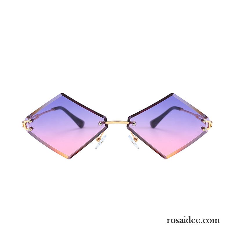Sonnenbrille Damen Trend Sonnenbrillen Europe Diamantform Mini Herren Gradient Farbe Blau Rosa Rot