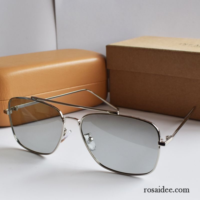 Sonnenbrille Herren Doppelnutzen Polarisator Trend Sonnenbrillen Einfach Fahren Silber