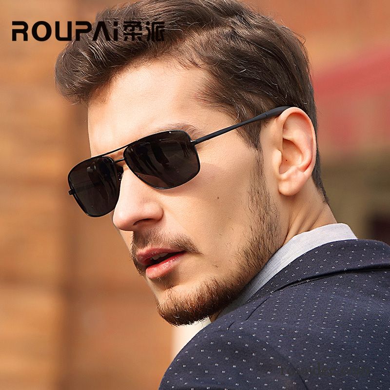 Sonnenbrille Herren Trend Freizeit Outdoor Sonnenbrillen Polarisator Neu Schwarz Grau