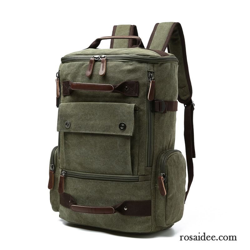 Sporttaschen Herren Geschäft Freizeit Reise Rucksäck Reine Farbe Rucksack Army Grün