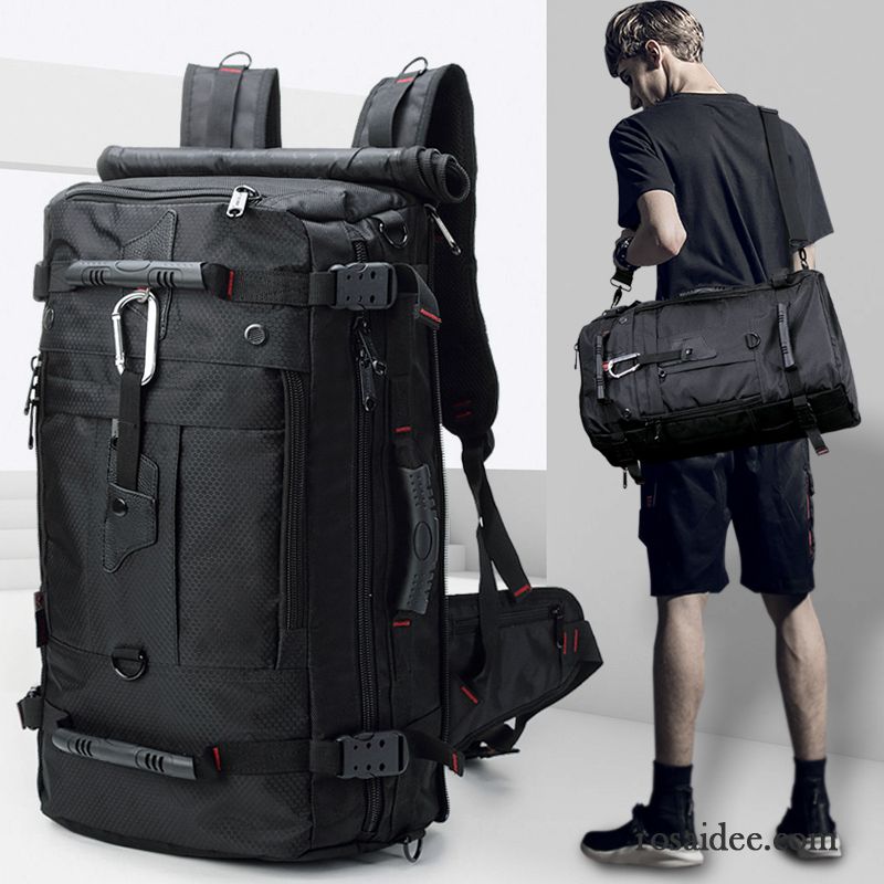 Sporttaschen Herren Reise Multifunktion Freizeit Rucksäcke Rucksack Hohe Kapazität Schwarz