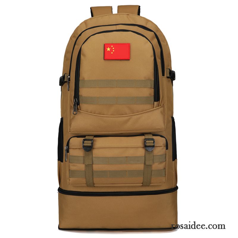 Sporttaschen Herren Reise Rucksäck Hohe Kapazität Rucksack Wasserdicht Camouflage Braun