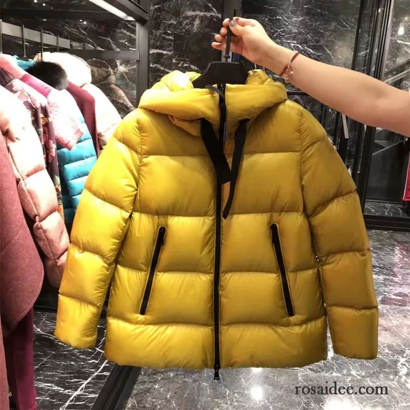 Steppjacke Damen Türkis Mode Superstar Gelb Neu Kurzer Absatz Herbst Winter Damen Mit Kapuze Cape Verdickung Daunenjacke Günstig