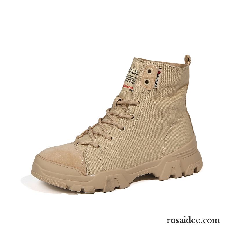 Stiefel Damen Herbst Dicke Sohle Segeltuch Atmungsaktiv Martin Stiehlt Allgleiches Khaki