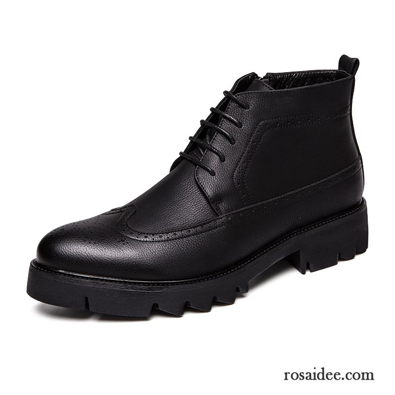 Stiefel Herren Trend Erhöht Casual Allgleiches Mode England Schwarz