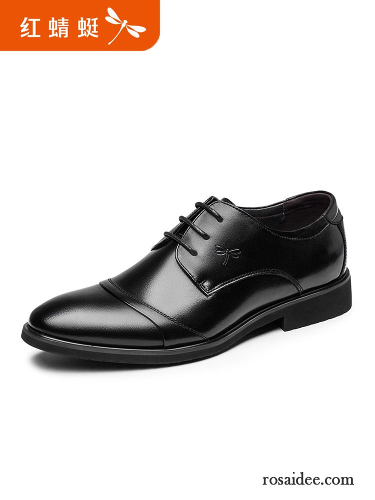 Stylische Schuhe Herren Hochzeit Schuhe Original Rot Baumwolle Schuhe Lederschue Herren Herbst Schwarz Echtleder Geschäft England Plus Samt Günstig