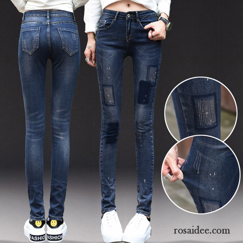 Super Skinny Jeans Damen Jeans Elastisch Schlank Schmales Bein Hose Adretten Stil Bleistift Hose Dünn Herbst Neu Damen Verkaufen