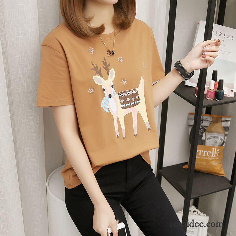 T-shirts Damen Schüler Neu Ultra Mantel Lose Sommer Khaki