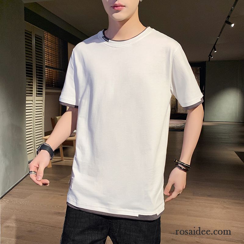 T-shirts Herren Trend Ultra Rein Sommer Lose Mantel Weiß