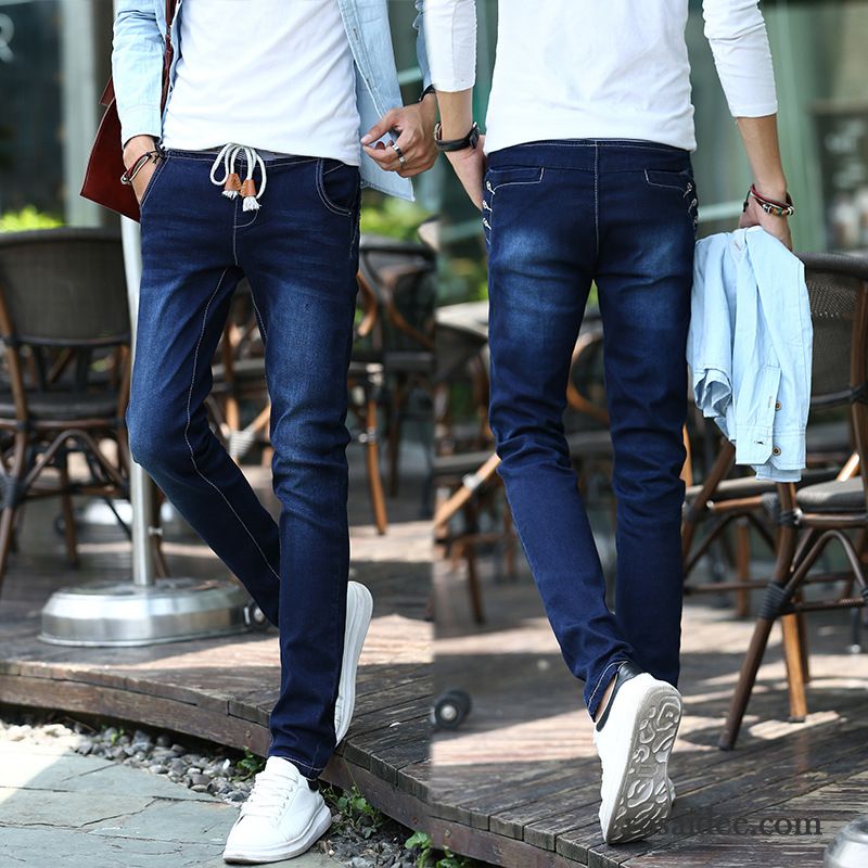 Tapered Jeans Herren Schlank Elastisch Jeans Jugend Herbst Trend Lange Middle Waisted Neu Herren Günstig