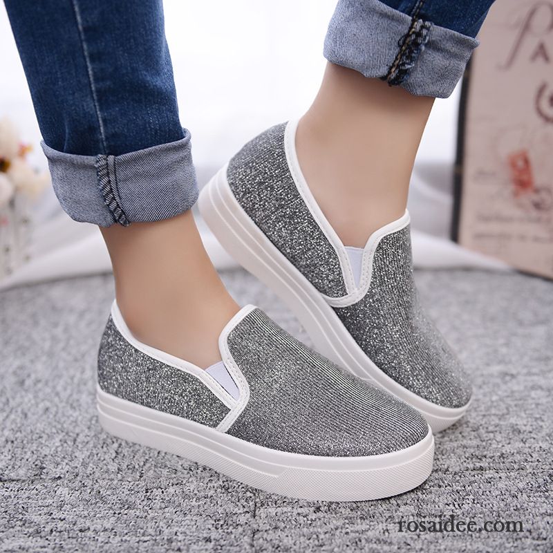 Think Halbschuhe Damen Dicke Sohle Faul Halbschuhe Casual Tuch Schuhe Neue Trend Damen Herbst Schnürschuhe Schüler Billig