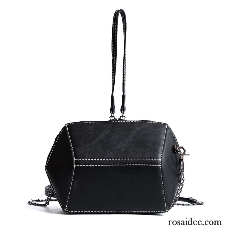 Umhängetaschen Damen Kette Persönlichkeit Retro Allgleiches Messenger-tasche Handtaschen Schwarz