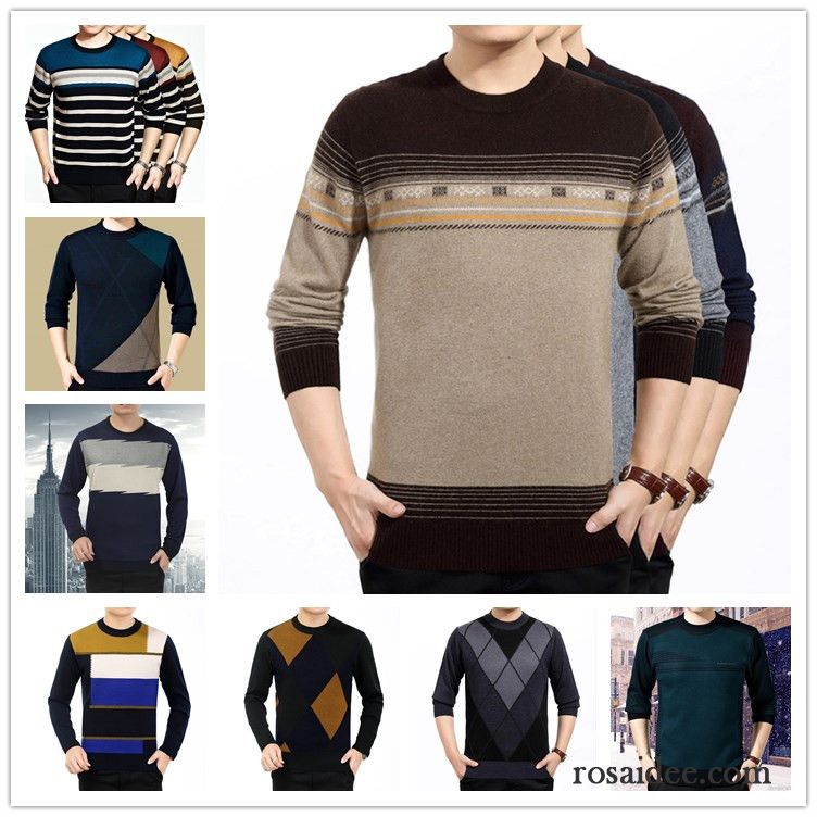 Weihnachtspullover Baumwolle Stricken Lange Ärmel Herren Herbst Ausverkauf Pullover Sonderangebot Winter Neu Billig