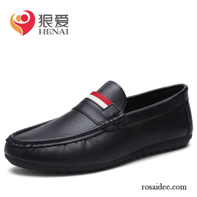 Weiße Leder Schuhe Herren Casual Lederschue Schuhe Slip-on Faul Herbst Herren Neue Trend Günstig