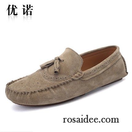 Winter Halbschuhe Herren Trend Jugend Faul Slip-on Lederschue Echtleder Atmungsaktiv Sommer Schuhe Casual Herren Günstig