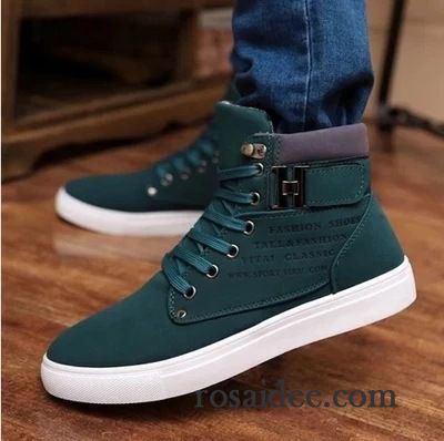 Winterstiefel Herren Leder Gefüttert Herren Herbst Casual Hohe Trend Gefrostet Schuhe Winter Schleife Baumwolle Schuhe England Billig